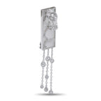 Van Cleef & Arpels Miroir Des Eaux 18K White Gold 4.50ct Diamond, Onyx, and Mother of Pearl Earrings