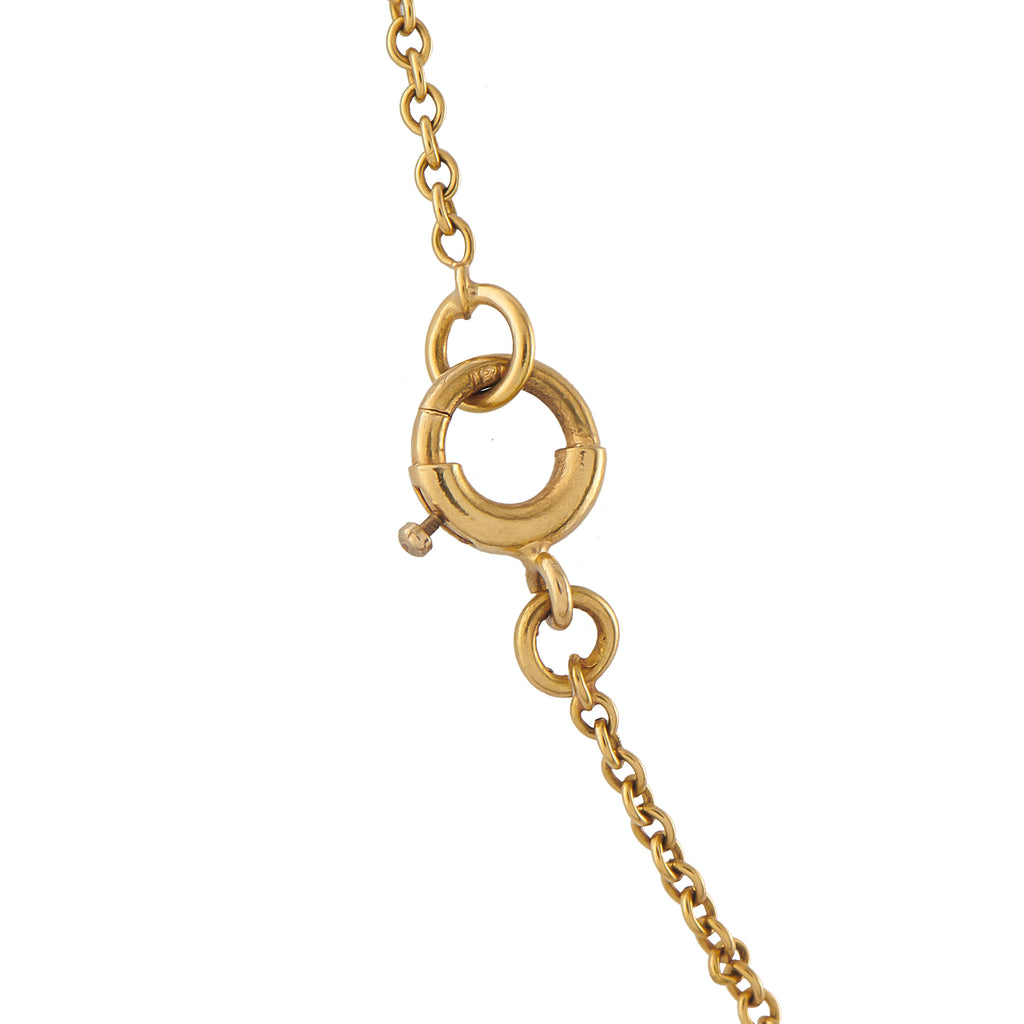 Van Cleef & Arpels Vintage Papillon 18K Yellow Gold Diamond and Onyx Necklace