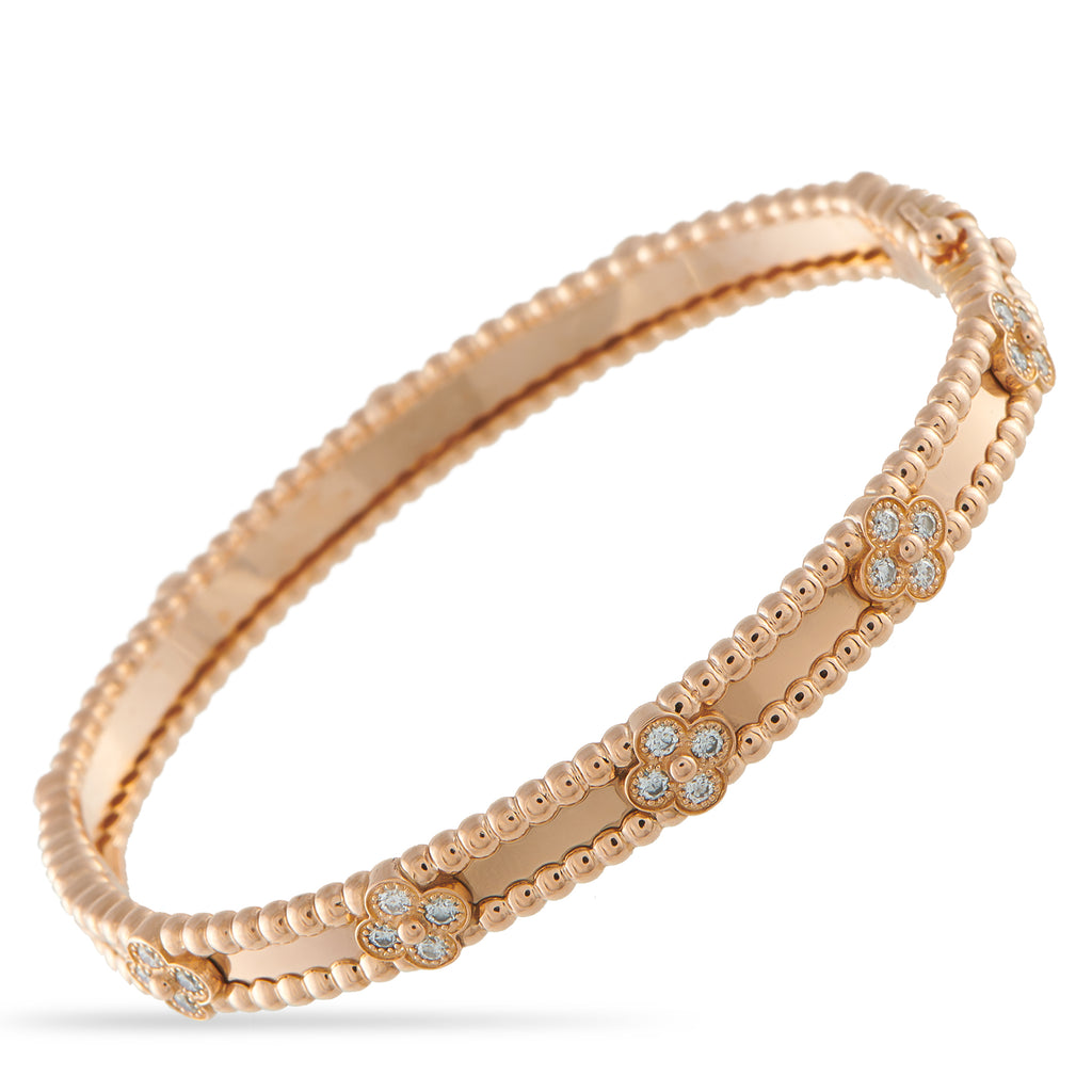 Van Cleef & Arpels Perlee 18K Rose Gold Bracelet – Beaded elements make this Van Cleef & Arpels Perlee bracelet sleek, elegan
