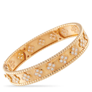 Van Cleef & Arpels Perlee 18K Rose Gold 1.78ct Diamond Bracelet