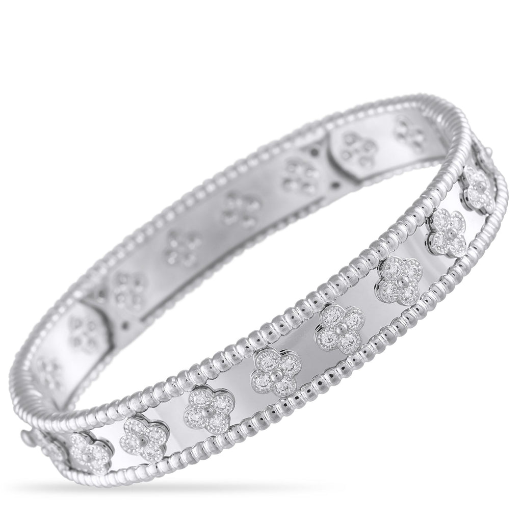 Van Cleef & ArpelsVan Cleef & Arpels Perlée 18K White Gold 1.78ct Diamond Bracelet VC02-080625 – Like all pieces from the col
