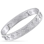 Van Cleef & Arpels Perlée 18K White Gold 1.78ct Diamond Bracelet – Like all pieces from the collection, this Van Cleef & Arpe