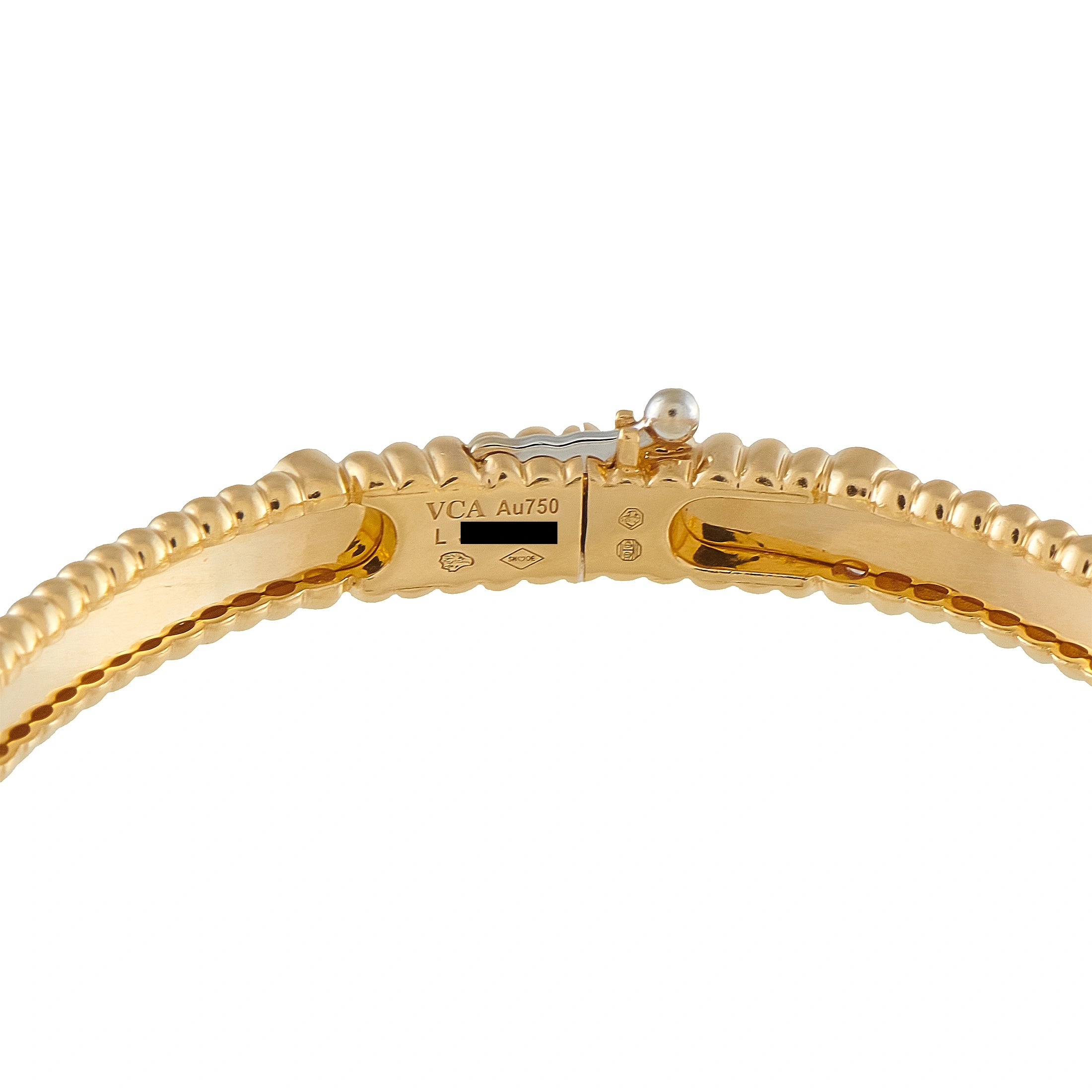 Van Cleef & Arpels 18K yellow gold bangle clasp with Au750 mark