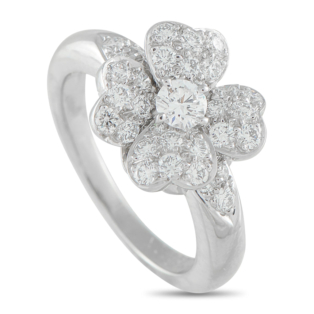 Van Cleef & Arpels Cosmos Platinum Diamond Ring