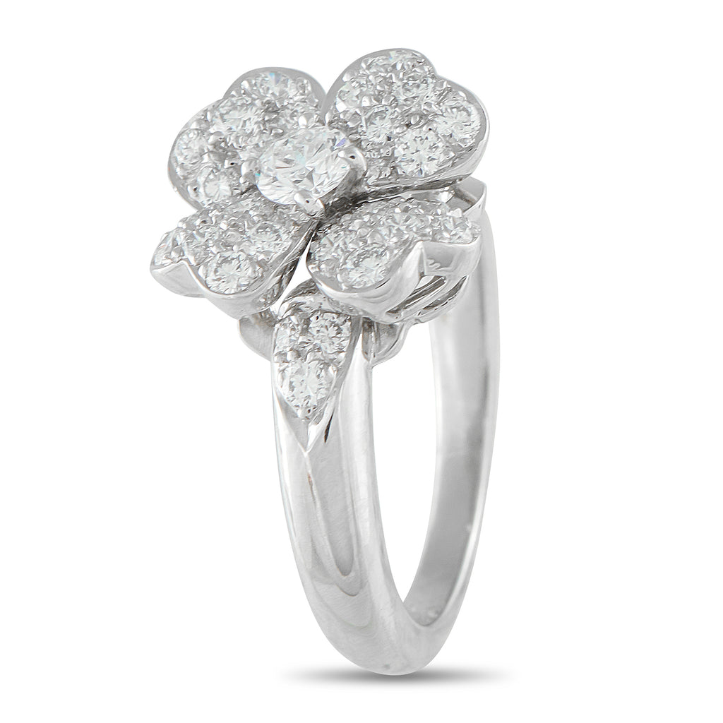 Van Cleef & Arpels Cosmos Platinum Diamond Ring