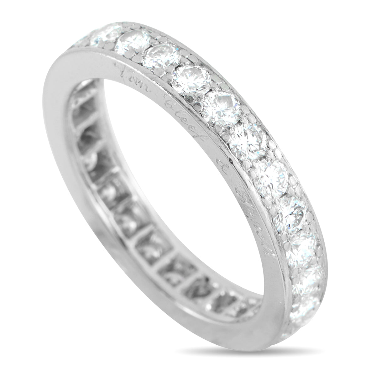 Van Cleef & Arpels Platinum 0.88ct Diamond Eternity Band – This Van Cleef & Arpels Eternity Band exudes timeless luxury