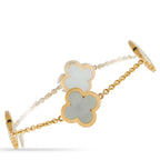 Van Cleef & Arpels Pure Alhambra 18K Yellow Gold Mother of Pearl Bracelet – This Van Cleef & Arpels Pure Alhambra bracelet br