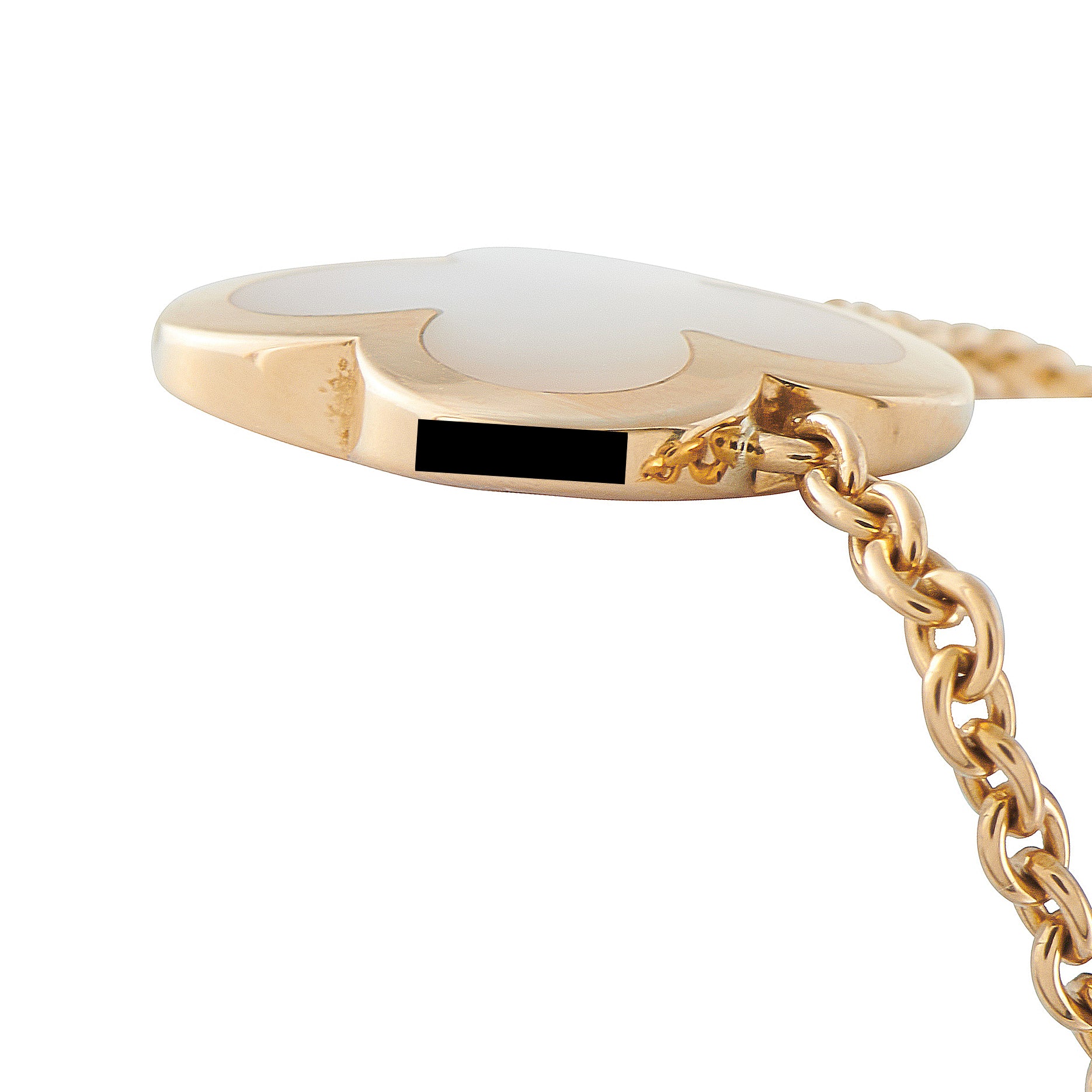 Van Cleef & Arpels Pure Alhambra 18K Yellow Gold Mother of Pearl Necklace