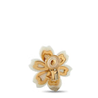 VAN CLEEF & ARPELS Van Cleef & Arpels Rose de Noel 18K Yellow Gold 0.97ct Diamond and White Coral Earrings