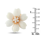 VAN CLEEF & ARPELS Van Cleef & Arpels Rose de Noel 18K Yellow Gold 0.97ct Diamond and White Coral Earrings