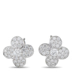 Van Cleef & Arpels Trefle 18K White Gold 1.75ct Diamond Earrings – These Van Cleef & Arpels Trefle earrings offer a unique ta