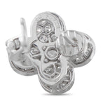 Van Cleef & Arpels Trefle 18K White Gold 1.75ct Diamond Earrings