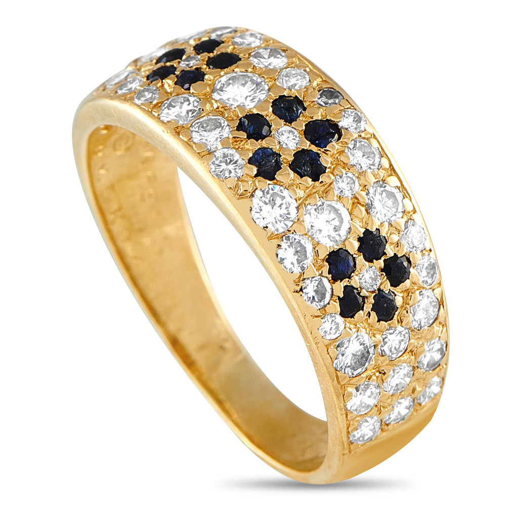 Van Cleef & ArpelsVan Cleef & Arpels Vintage 18K Yellow Gold 0.70ct Diamond and Sapphire Ring VC05-072325 – A vintage Van Cle