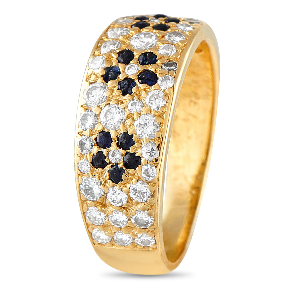Van Cleef & Arpels Van Cleef & Arpels Vintage 18K Yellow Gold 0.70ct Diamond and Sapphire Ring
