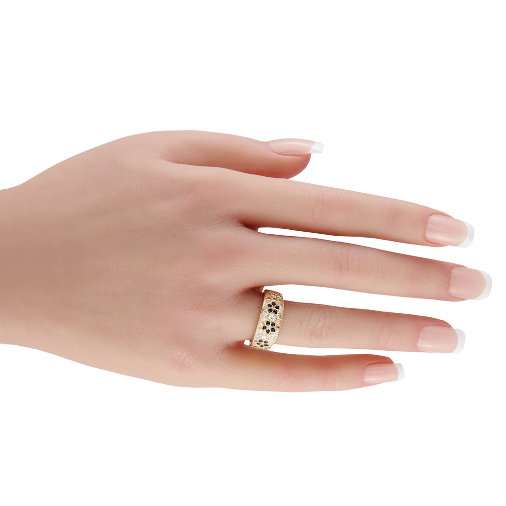 Van Cleef & Arpels Vintage 18K Yellow Gold 0.70ct Diamond and Sapphire Ring