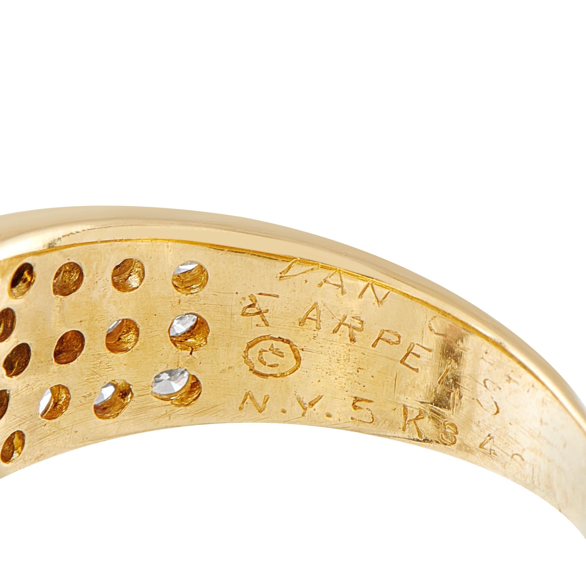 Van Cleef & Arpels Van Cleef & Arpels Vintage 18K Yellow Gold 0.70ct Diamond and Sapphire Ring