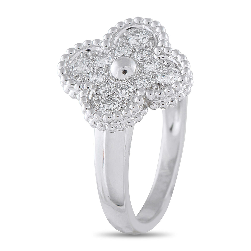 Van Cleef & Arpels Van Cleef & Arpels Vintage Alhambra 18K White Gold 0.48ct Diamond Ring