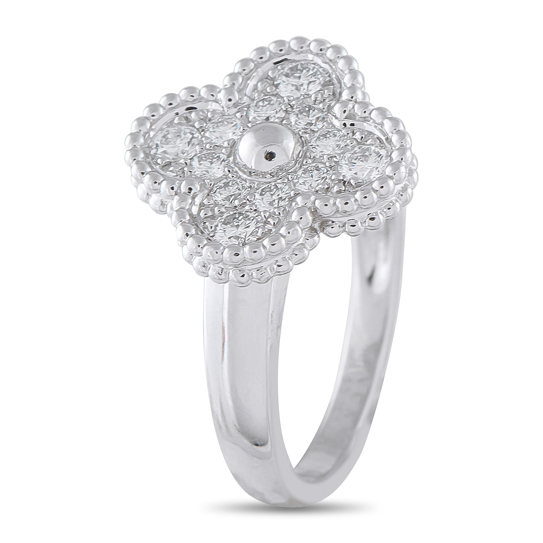 Van Cleef & Arpels Van Cleef & Arpels Vintage Alhambra 18K White Gold 0.48ct Diamond Ring