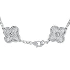 Van Cleef Vintage Alhambra Diamond 5 Motif White Gold Bracelet