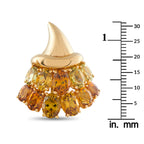 VERDURA 18K Yellow Gold Garnet Cornucopia Earrings