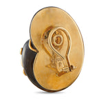 VERDURA Vintage 18K Yellow Gold Tiger’s Eye Snail Shell Earrings