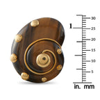 VERDURA Vintage 18K Yellow Gold Tiger’s Eye Snail Shell Earrings