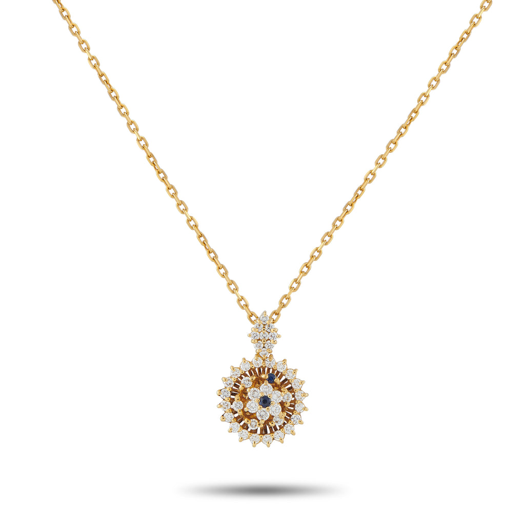 WALTHAM 18K Yellow Gold 0.75ct Diamond Pendant