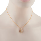 WALTHAM 18K Yellow Gold 0.75ct Diamond Pendant