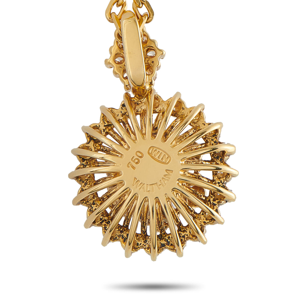 WALTHAM 18K Yellow Gold 0.75ct Diamond Pendant