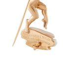 William Ruser Retro 14K Rose Gold Sapphire and Pearl Tuesday’s Child Cherub Brooch