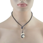 Yvel 18K White Gold Sapphire and Baroque Pearl Lariat Necklace