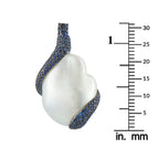 Yvel 18K White Gold Sapphire and Baroque Pearl Lariat Necklace