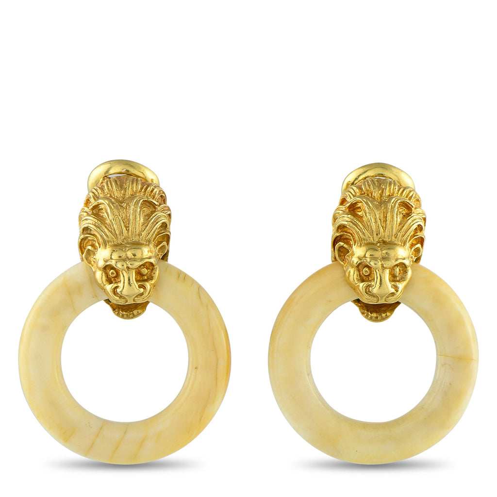 ZolotasHeritage 18K Yellow Gold White Agate Earrings ZL04-080825 – These Zolotas Heritage earrings bring classical forms into