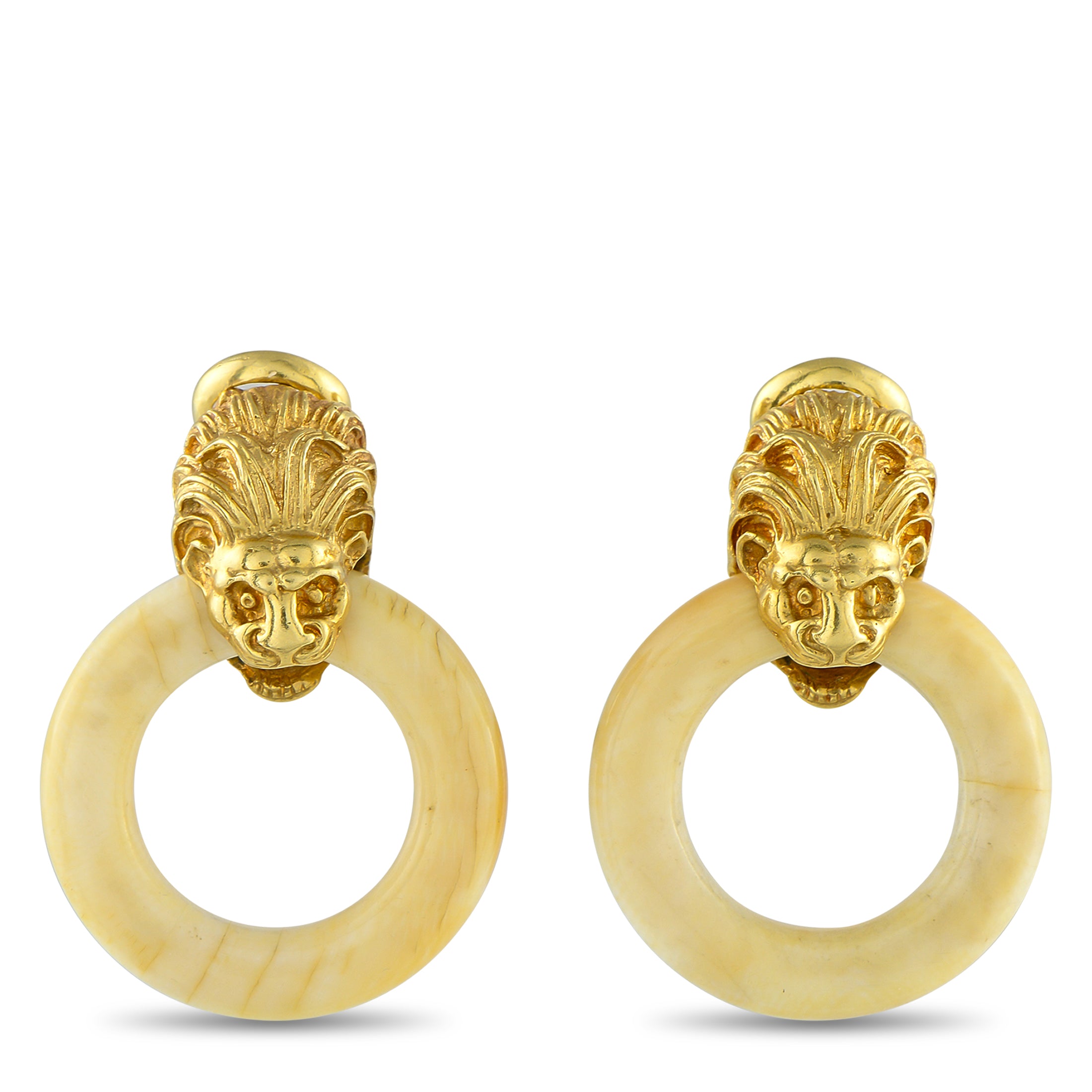 ZolotasHeritage 18K Yellow Gold White Agate Earrings – These Zolotas Heritage earrings bring classical forms into the modern 