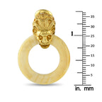 Zolotas Heritage 18K Yellow Gold White Agate Earrings