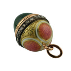 Imperial Russian 56K Gold Enamel and Diamond Pendant