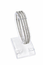 14K White Gold Triple Row 6.53ct Diamond Bracelet
