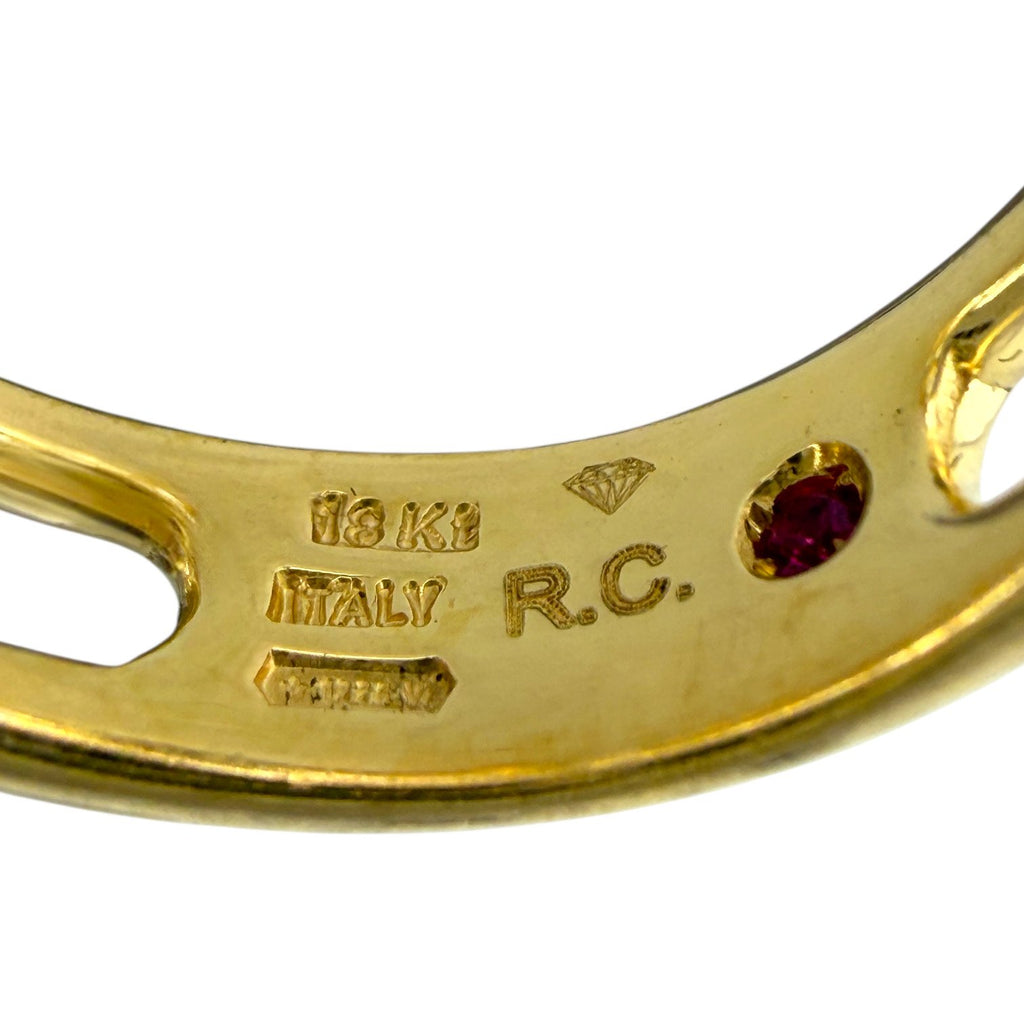 Roberto Coin 18K Yellow Gold 0.13ct Diamond Set Piece