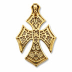 18K gold cross pendant with pavé diamonds