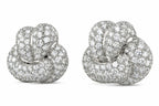 18K White Gold 8.00ct Diamond Huggie Earrings