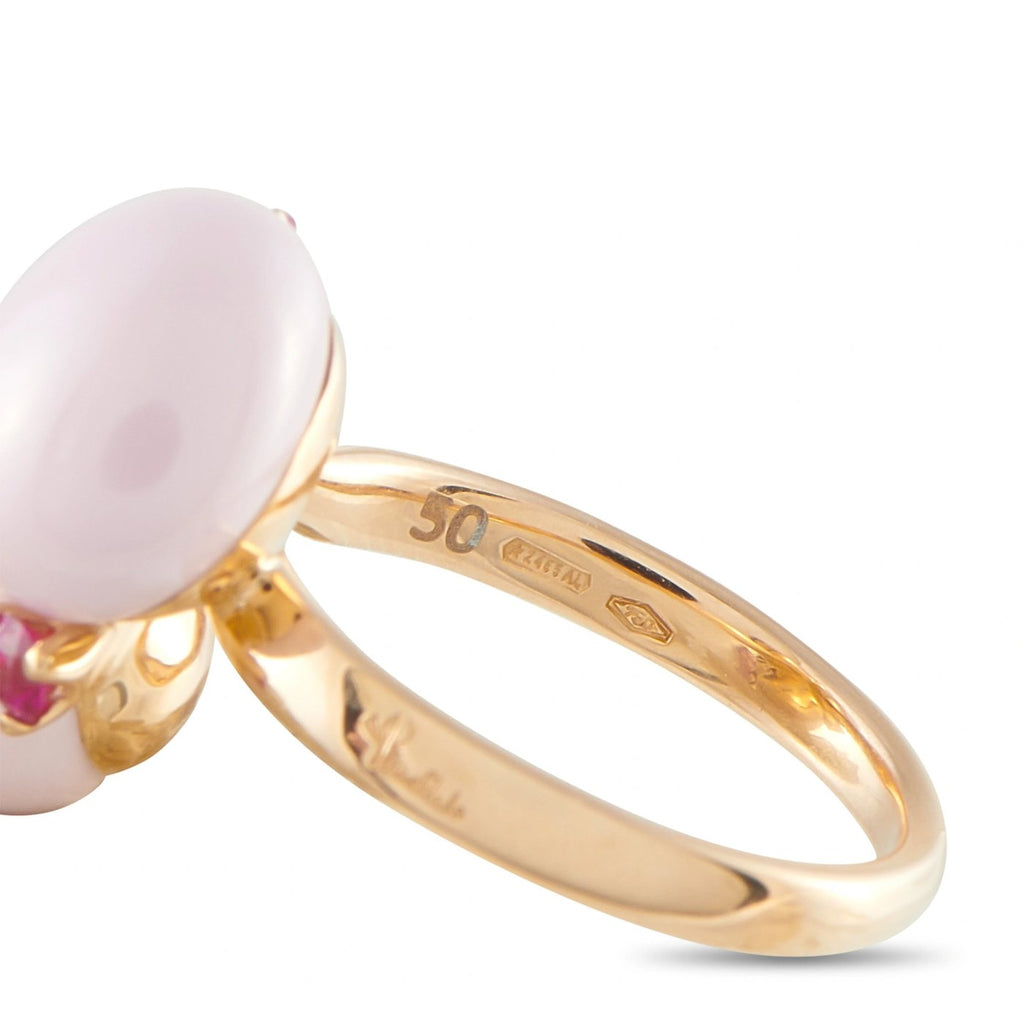 Pomellato Capri 18K Rose Gold Ruby and Ceramic Ring