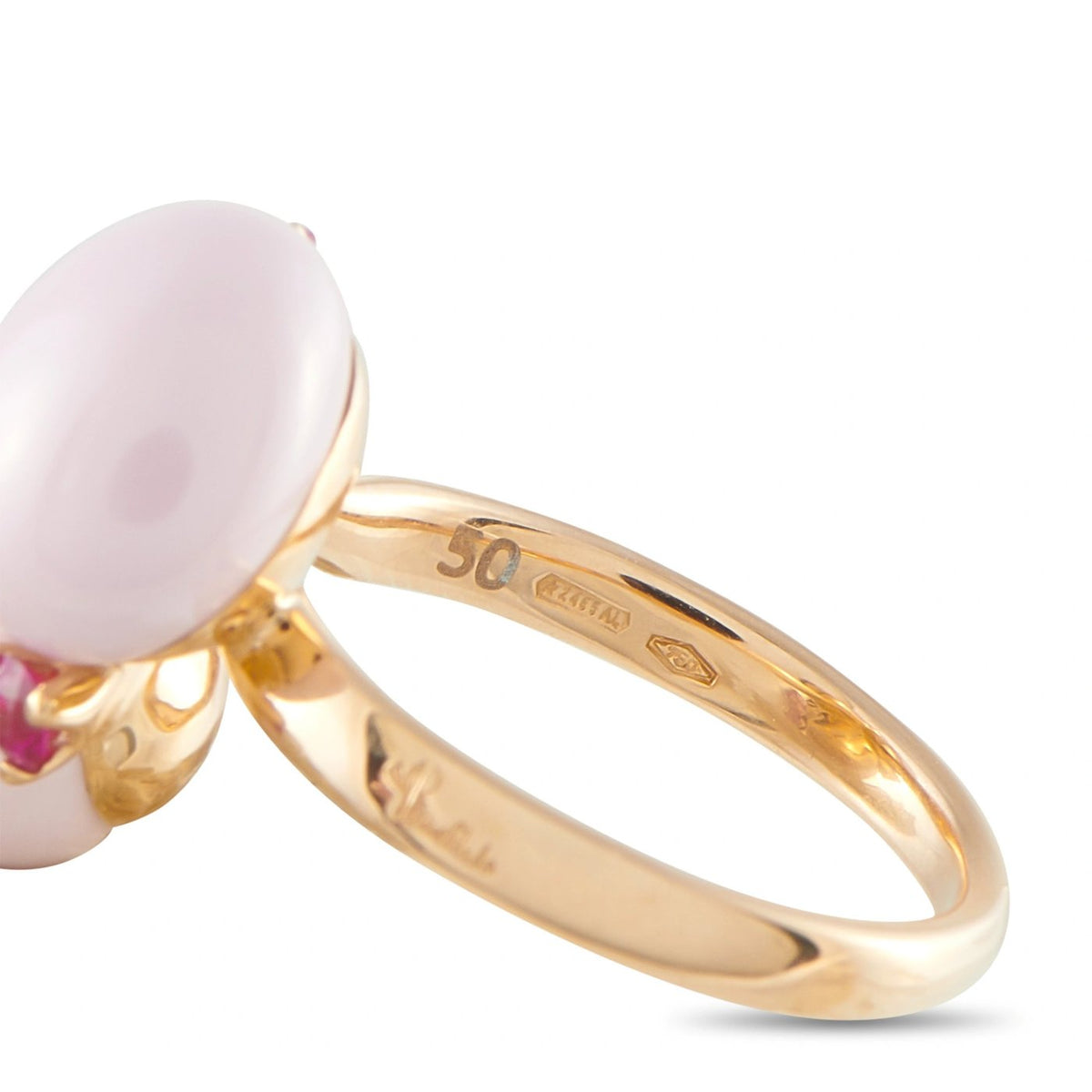 Pomellato Capri 18K Rose Gold Ruby and Ceramic Ring