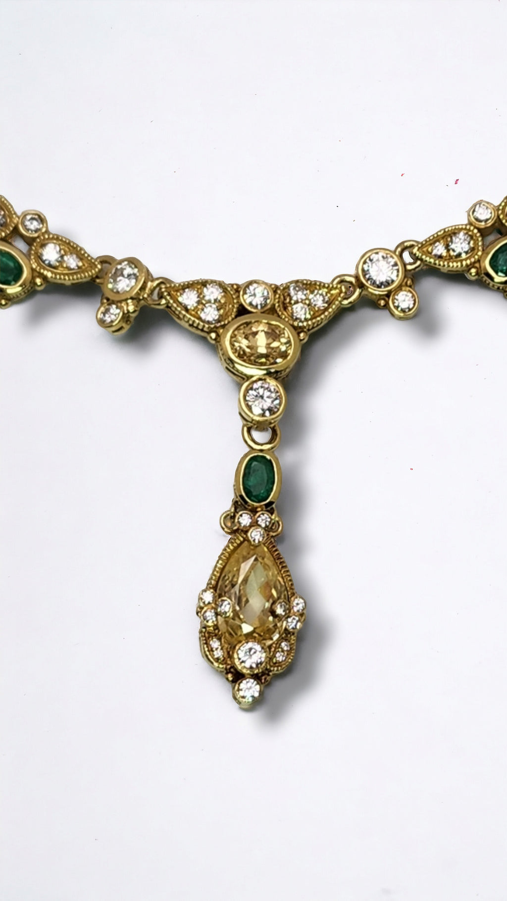 Judith Ripka 18K Gold 10ct Diamond Necklace Pendant