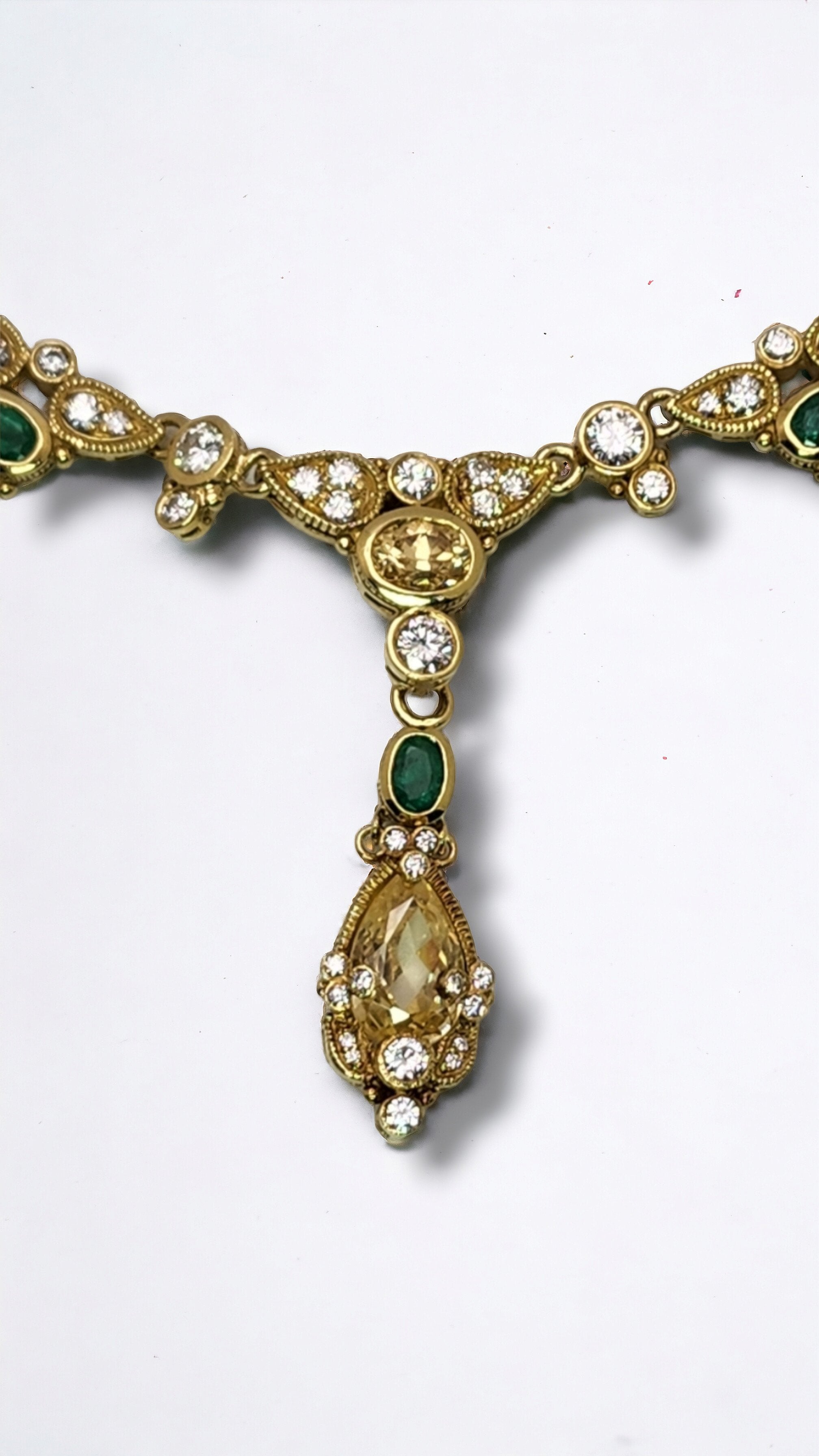 Judith Ripka 18K Gold 10ct Diamond Necklace Pendant