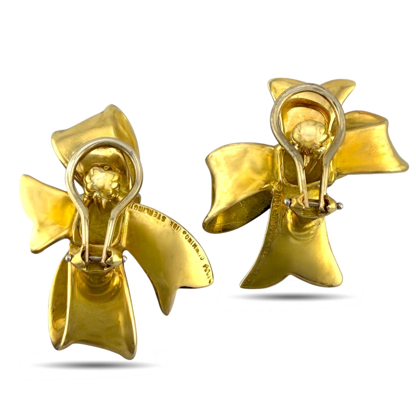 Angela Cummings 18K Yellow Gold Vintage Intertwined Ribbon Earrings