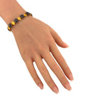 14K Yellow Gold 9.5ct Sapphire Floral Motif Bracelet