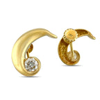 14K Yellow Gold 1.5ct Diamond Spiral Earrings