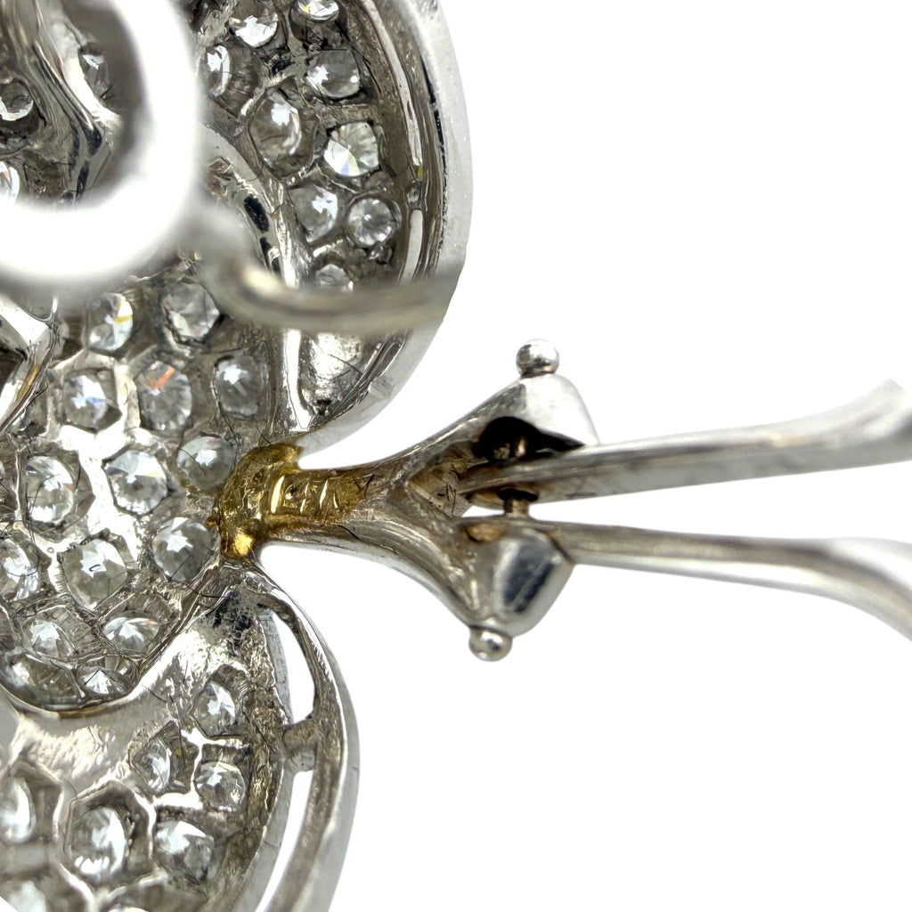 18K White Gold 8.00ct Diamond Huggie Earrings