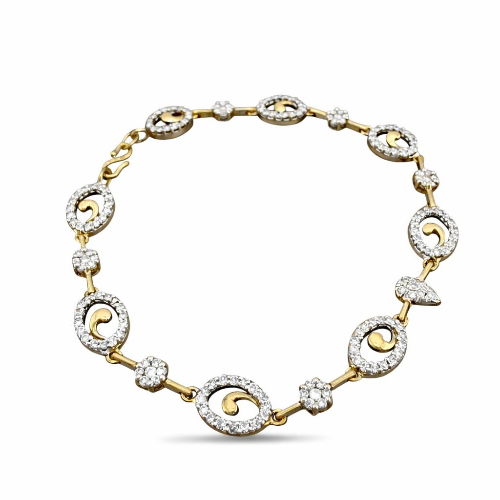 14K Yellow Gold 1.80ct Diamond Oval Link Bracelet -  1.80ct. tw. Diamond (Natural)