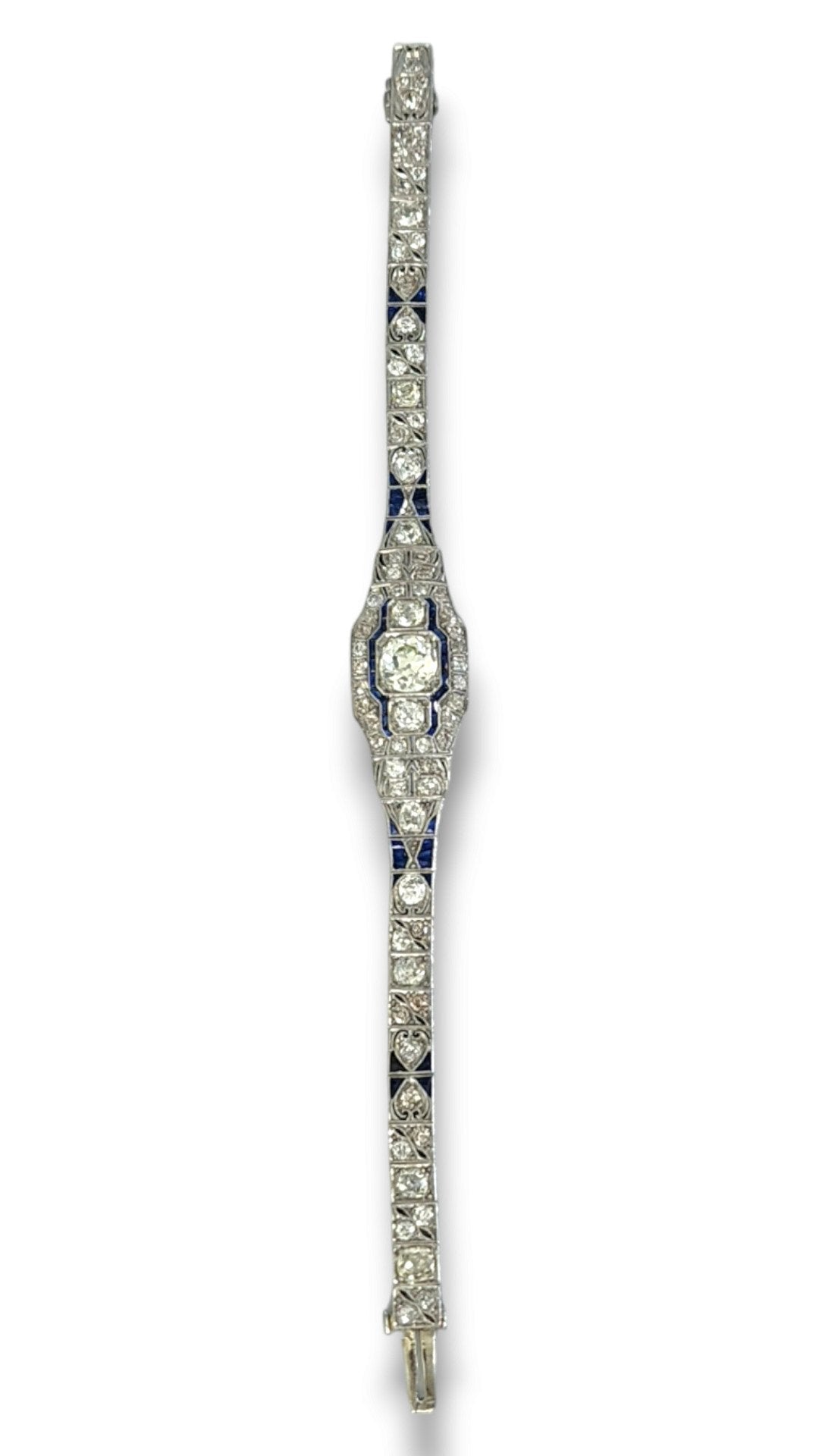 Bracelet Platinum,  Art Deco Platinum &  Diamond Bracelet Circa 1930,  6.39 Carats